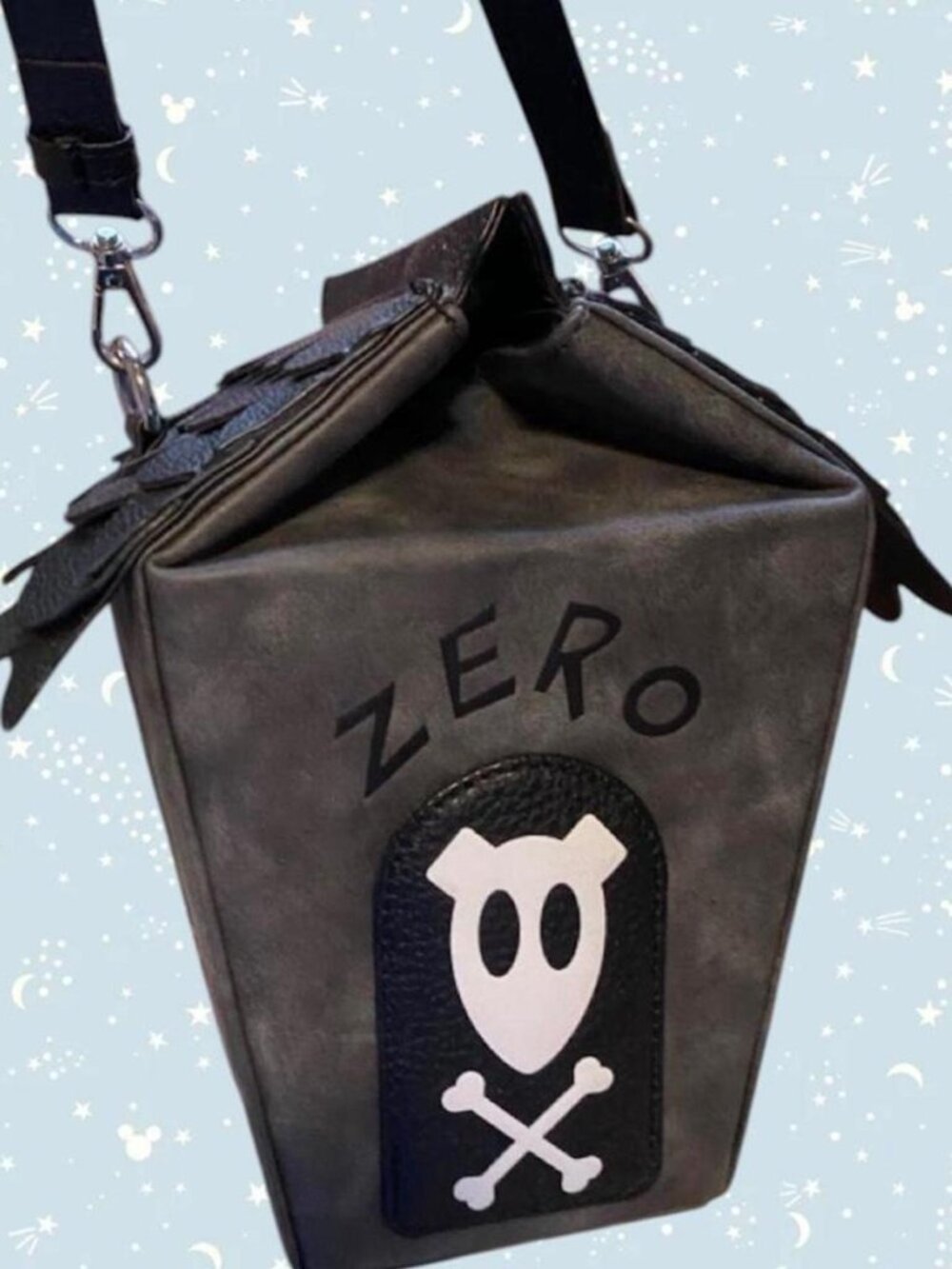 Disney Nightmare Before Christmas Black and grey Zero Dog House crossbody bag wi